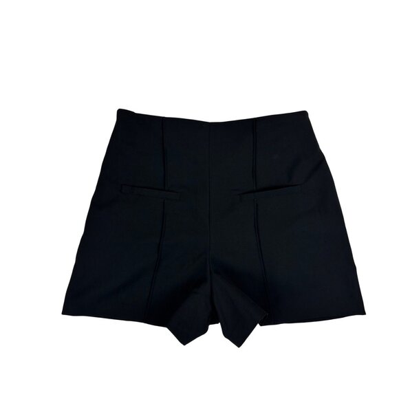 Quinn Tailored Shorts Womens Size Medium Black Mid-Rise Pin Up Style - Picture 10 of 10